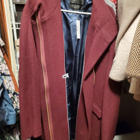 J. Crew Burgundy Women's Coat - Picture 3 of 6